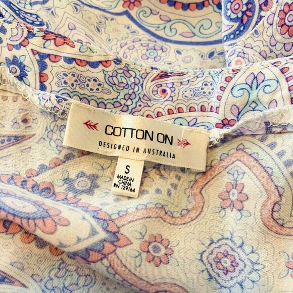 COTTON ON Romper Women Small Blue Pink Pockets Sid - Picture 6 of 6